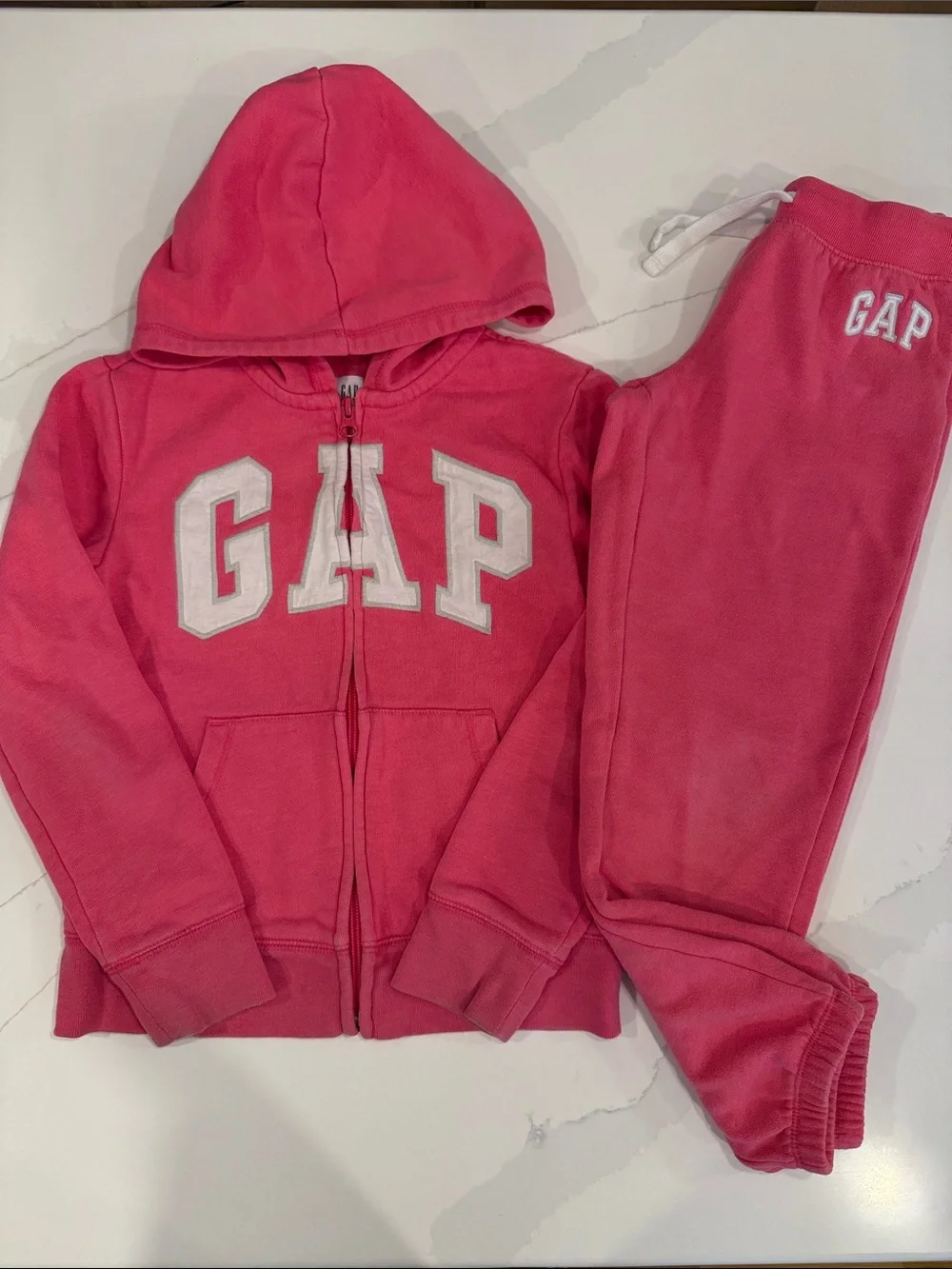 GAP Girls Bright Pink Hoodie & Joggers Set